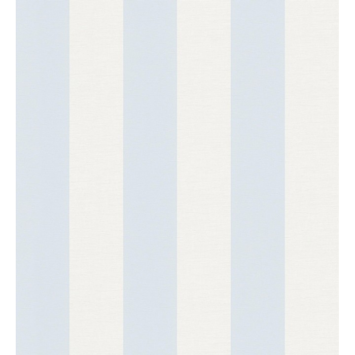 Papel pintado de rayas celeste y blancas con textura textil - Bossa Nova Stripes 683244