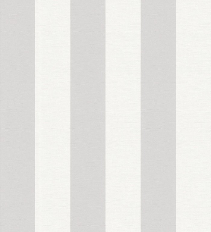 Papel pintado de rayas grises y blancas con textura textil - Bossa Nova Stripes 683245