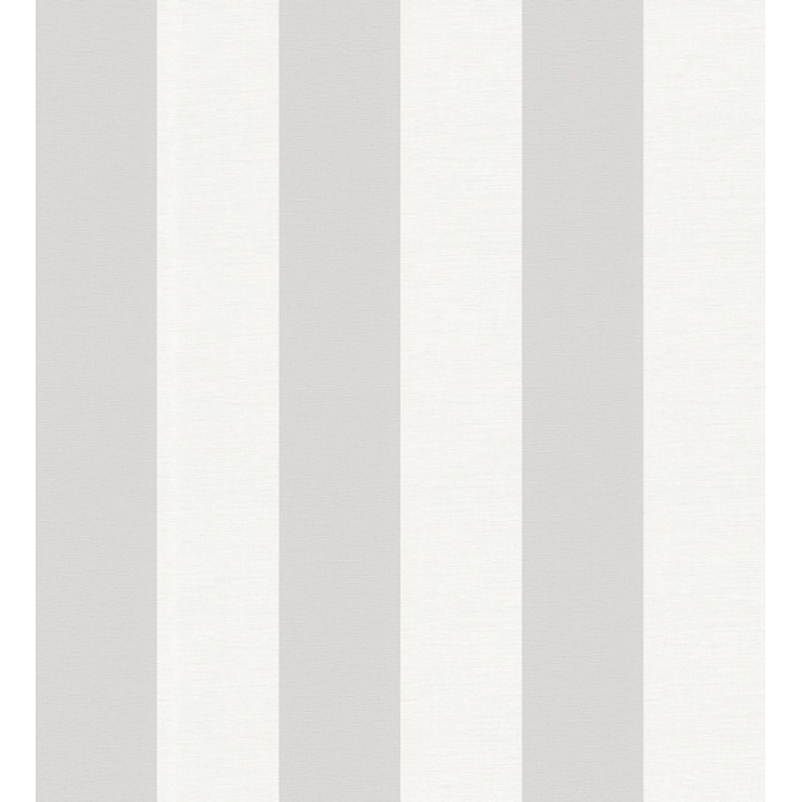 Papel pintado de rayas grises y blancas con textura textil - Bossa Nova Stripes 683245
