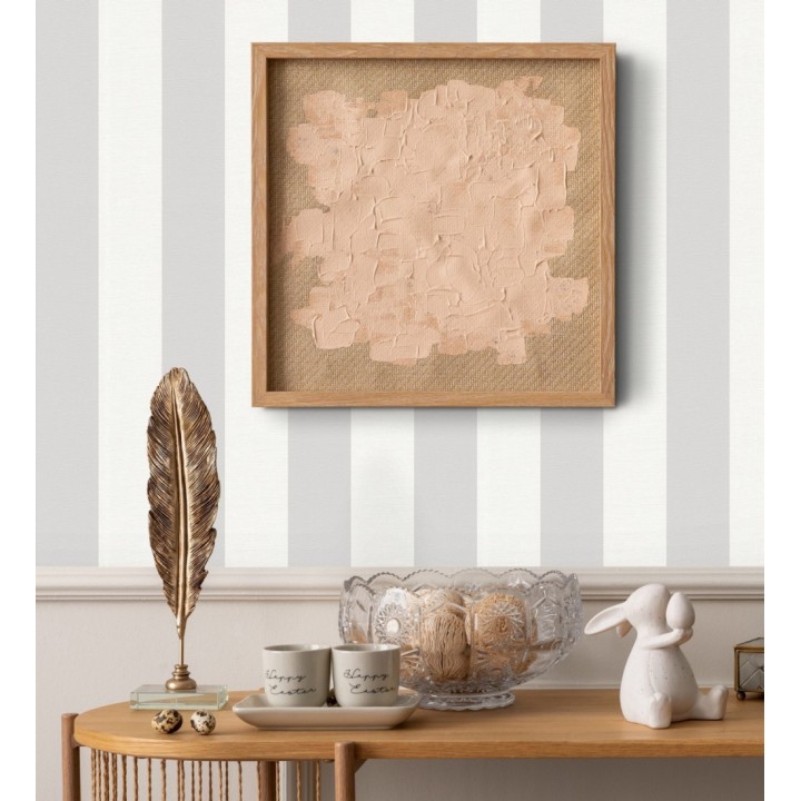 Papel pintado de rayas grises y blancas con textura textil - Bossa Nova Stripes 683245