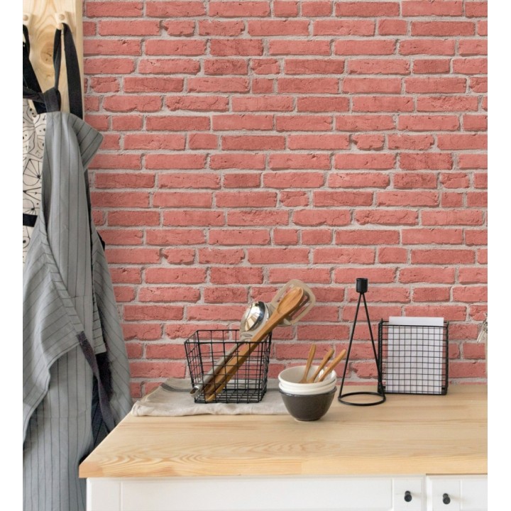 Papel pintado imitación ladrillo rojo - Newport Brick 683247