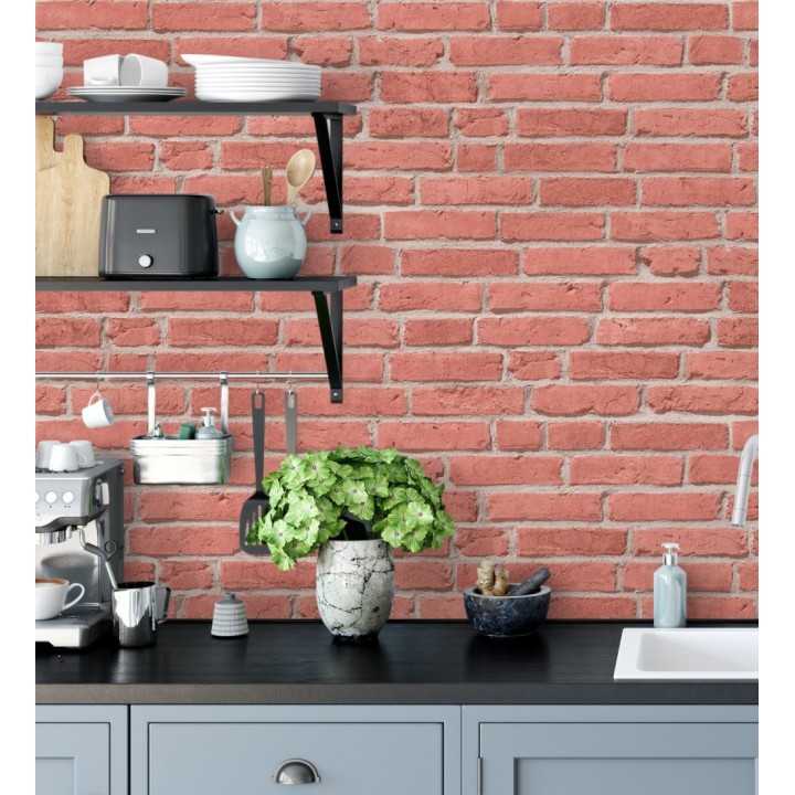 Papel pintado imitación ladrillo rojo - Newport Brick 683247