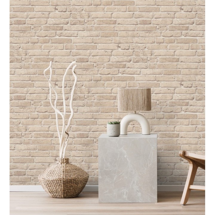 Papel pintado imitación ladrillo beige - Newport Brick 683248