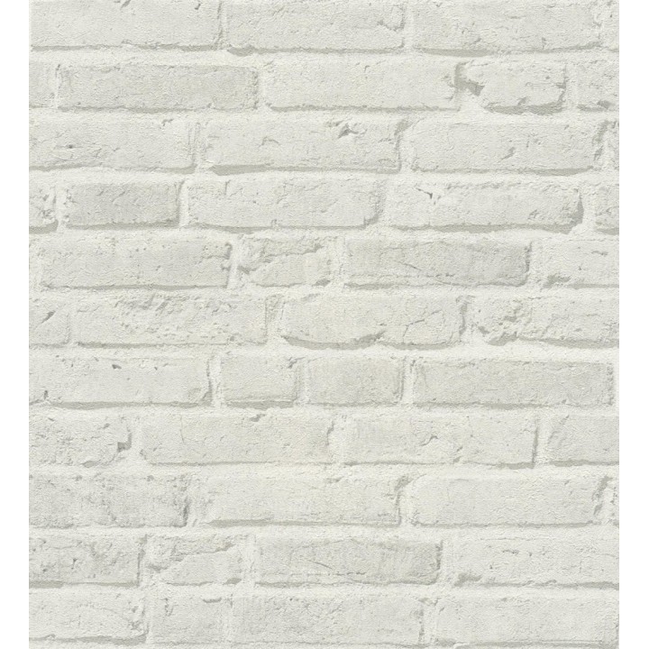 Papel pintado imitación ladrillo gris y blanco - Newport Brick 683250