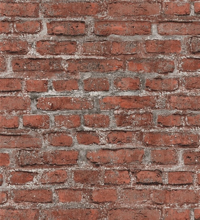 Papel pintado imitación ladrillo envejecido tonos rojos - New Orleans Brick 683251