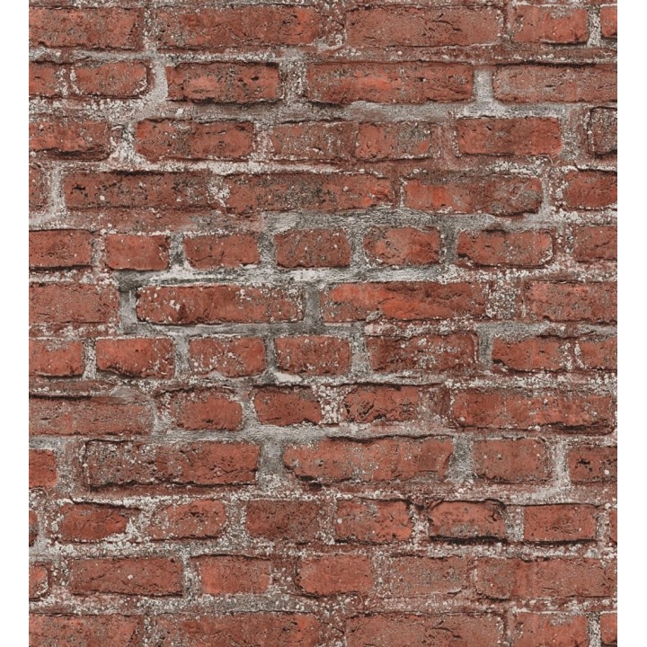 Papel pintado imitación ladrillo envejecido tonos rojos - New Orleans Brick 683251