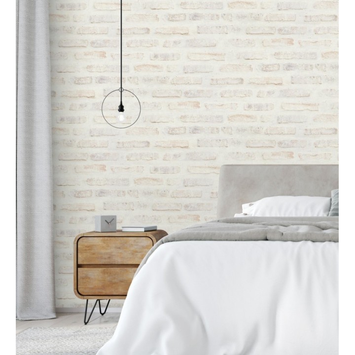Papel pintado imitación ladrillo desgastado tonos cálidos - Philadelphia Brick 683257
