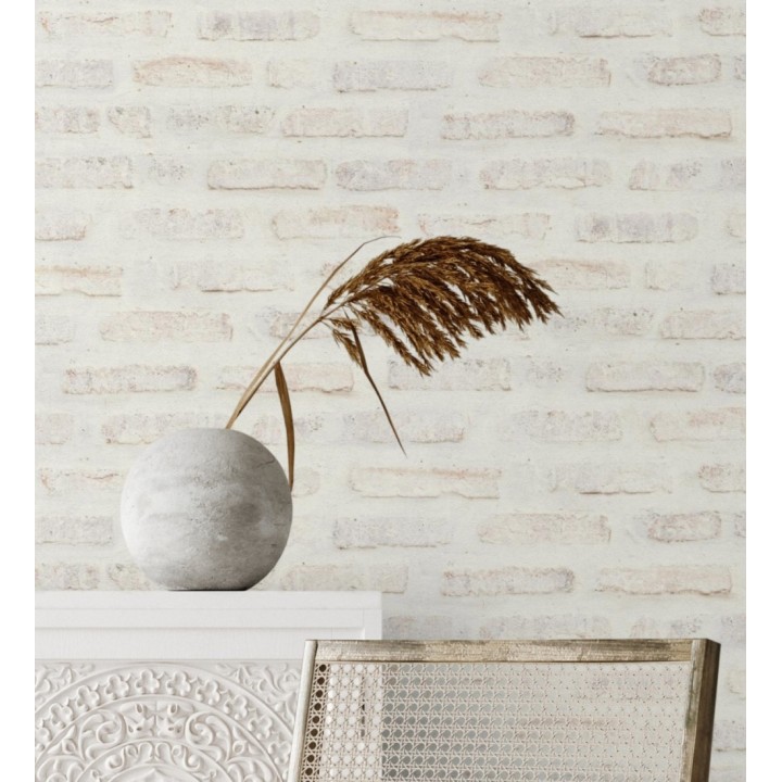 Papel pintado imitación ladrillo desgastado tonos cálidos - Philadelphia Brick 683257