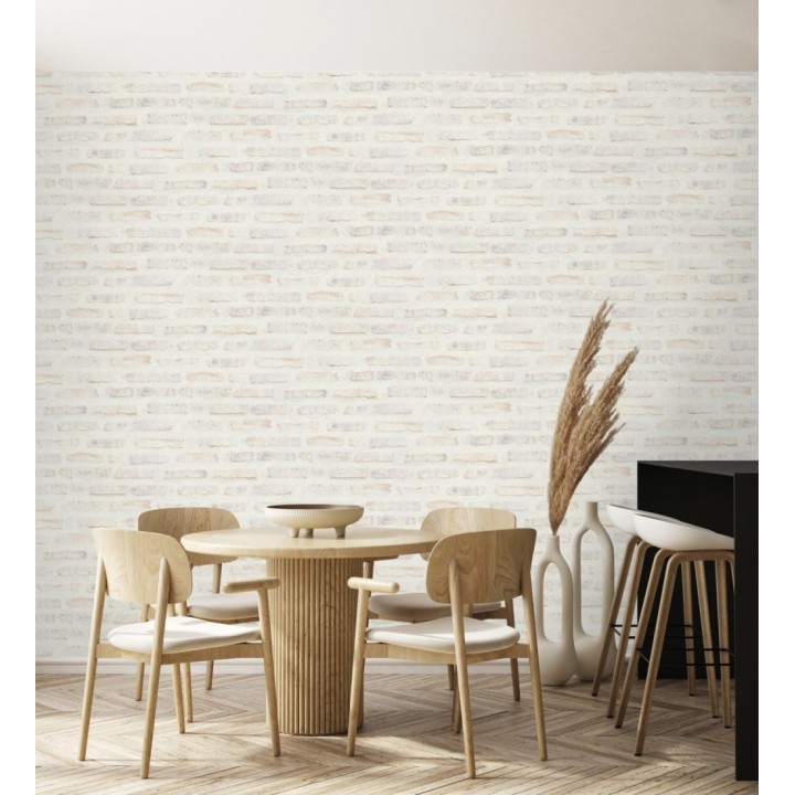 Papel pintado imitación ladrillo desgastado tonos cálidos - Philadelphia Brick 683257