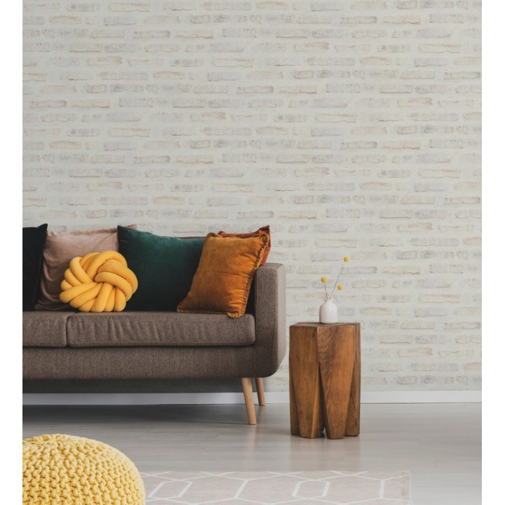 Papel pintado imitación ladrillo desgastado tonos cálidos - Philadelphia Brick 683257