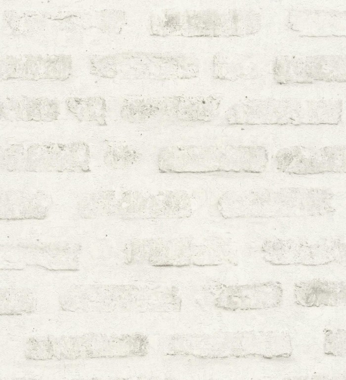 Papel pintado imitación ladrillo desgastado tonos blanco roto - Philadelphia Brick 683258