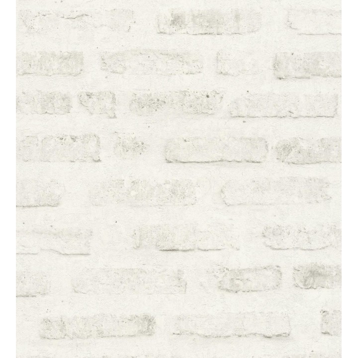 Papel pintado imitación ladrillo desgastado tonos blanco roto - Philadelphia Brick 683258