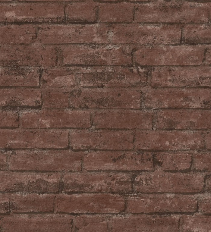 Papel pintado de ladrillos visto con tonos marrones y rojizos - Hanover Brick 683260