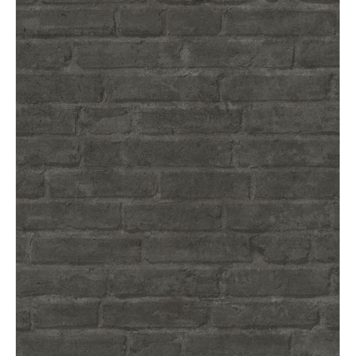 Papel pintado de ladrillos visto con tonos gris y negro - Hanover Brick 683262
