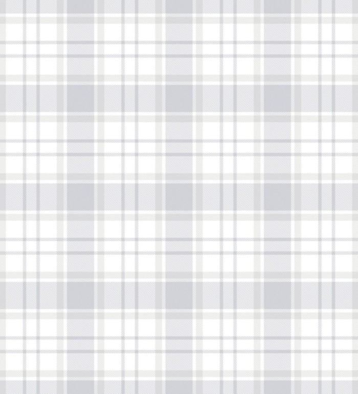 Papel pintado infantil de cuadros escoceses en tonos grises - Kelso Tartan 683268