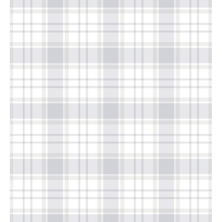 Papel pintado infantil de cuadros escoceses en tonos grises - Kelso Tartan 683268