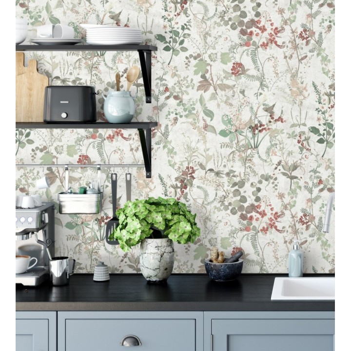 Papel pintado con diseño floral estilo vintage - Vintage Bouquet 683280