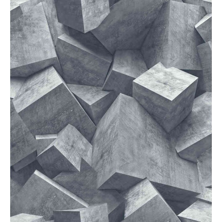 Papel pintado cubos de piedra - Diagon 3D 125798