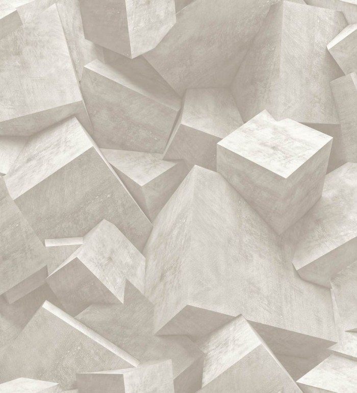 Papel pintado cubos de piedra - Diagon 3D 125799