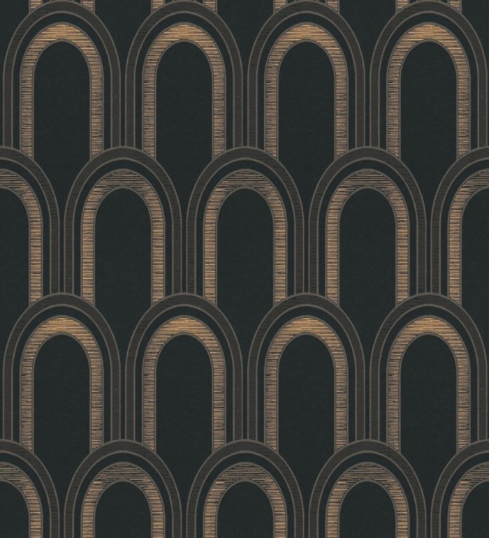 Papel pintado geométrico de arcos en estilo art déco - Majestic Arches 683300