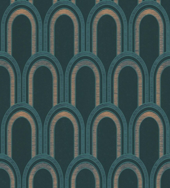 Papel pintado geométrico de arcos en estilo art déco - Majestic Arches 683301