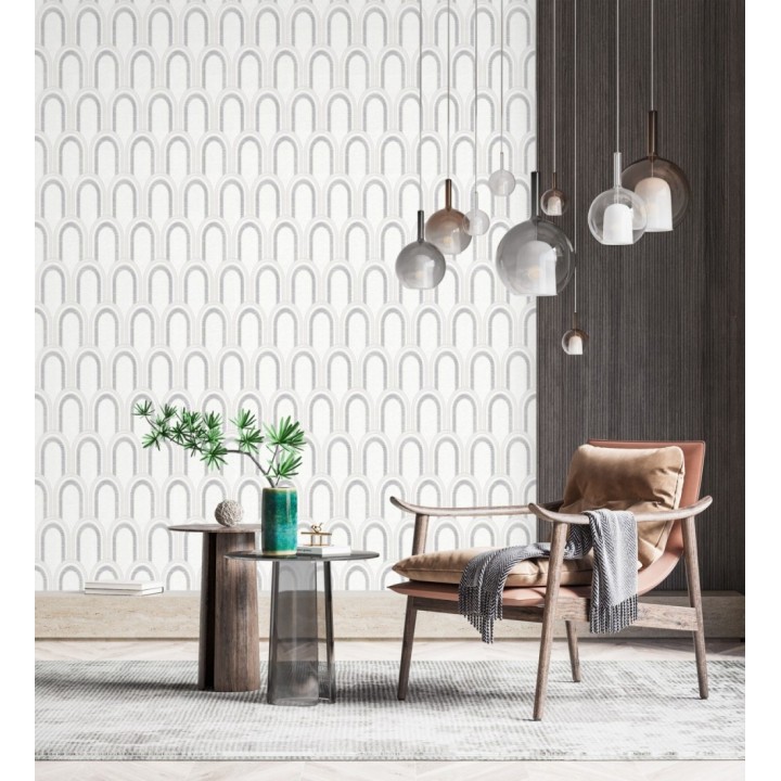 Papel pintado geométrico de arcos en estilo art déco - Majestic Arches 683302