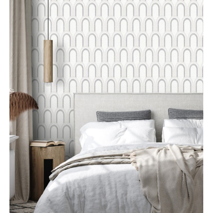 Papel pintado geométrico de arcos en estilo art déco - Majestic Arches 683302