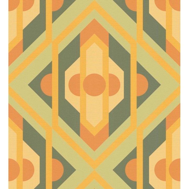 Papel pintado geométrico retro con formas angulares - Caleido Pop 683323