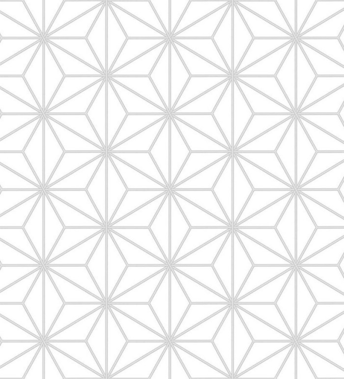 Papel pintado geométrico moderno blanco y gris claro - Antares Cosmic 125822