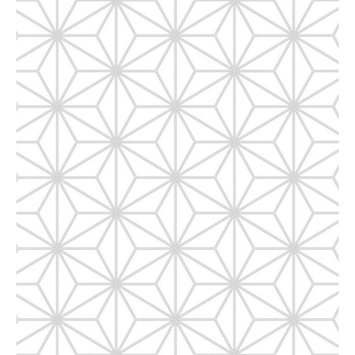 Papel pintado geométrico moderno blanco y gris claro - Antares Cosmic 125822