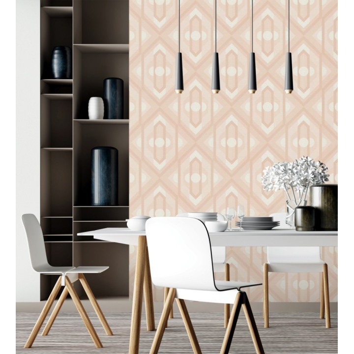 Papel pintado geométrico retro con formas angulares - Caleido Pop 683326