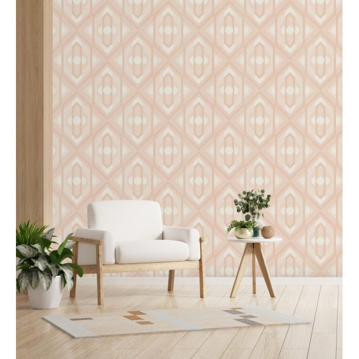 Papel pintado geométrico retro con formas angulares - Caleido Pop 683326