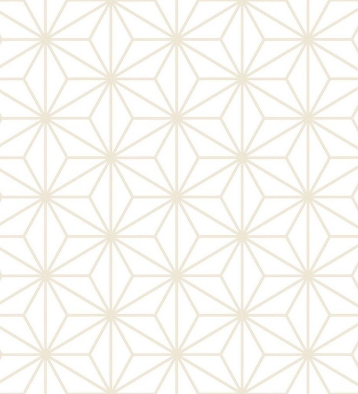 Papel pintado geométrico moderno blanco y beige - Antares Cosmic 125823