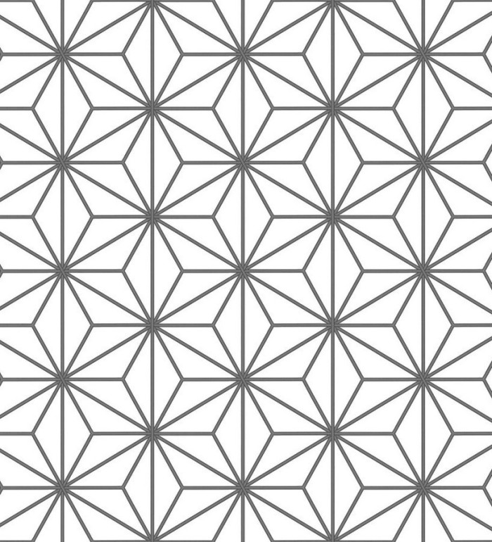 Papel pintado geométrico moderno blanco y gris oscuro - Antares Cosmic 125824