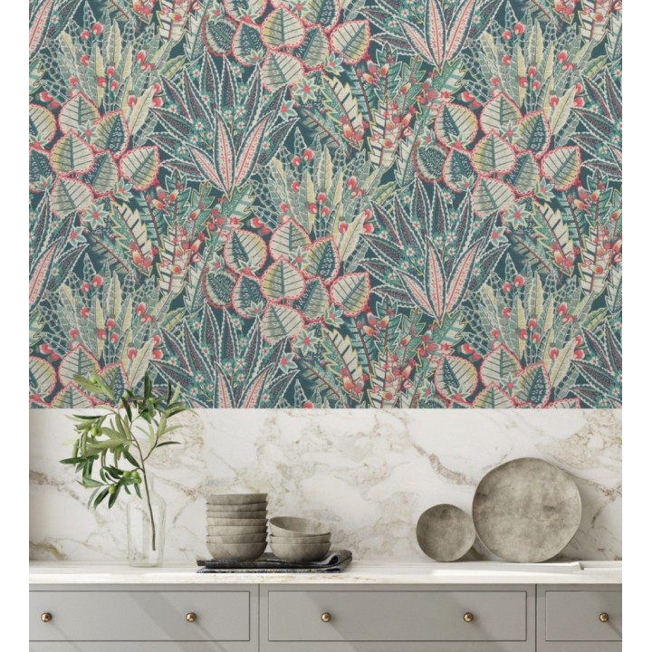 Papel pintado de plantas con diseño botánico exótico - Ipanema Spring 683338