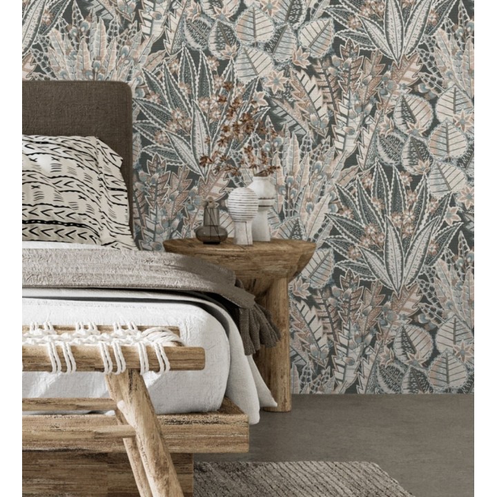 Papel pintado de plantas con diseño botánico exótico - Ipanema Spring 683339