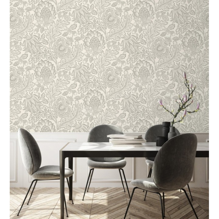 Papel pintado de flores y hojas con estilo refinado y atemporal - Goa Leaves 683343