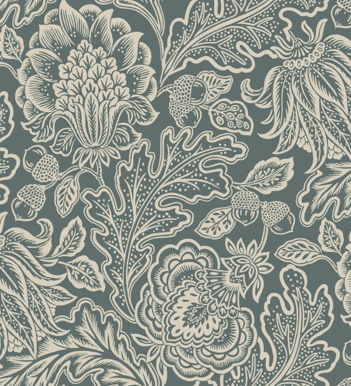 Papel pintado de flores y hojas con estilo refinado y atemporal - Goa Leaves 683347