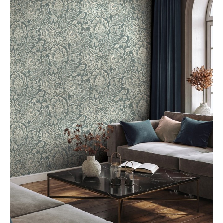 Papel pintado de flores y hojas con estilo refinado y atemporal - Goa Leaves 683347