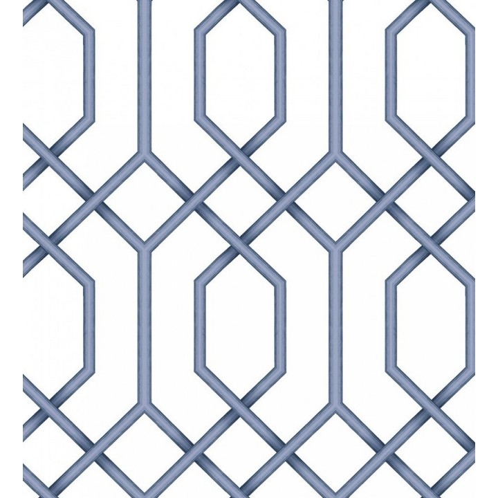Papel pintado celosía azul geométrica estilo moderno - Hexagon Modern 125835