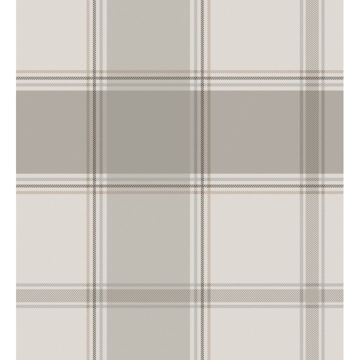 Papel pintado de cuadros escoceses en color beige - Hamilton Tartan 683364