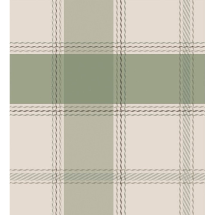 Papel pintado de cuadros escoceses en color verde - Hamilton Tartan 683365