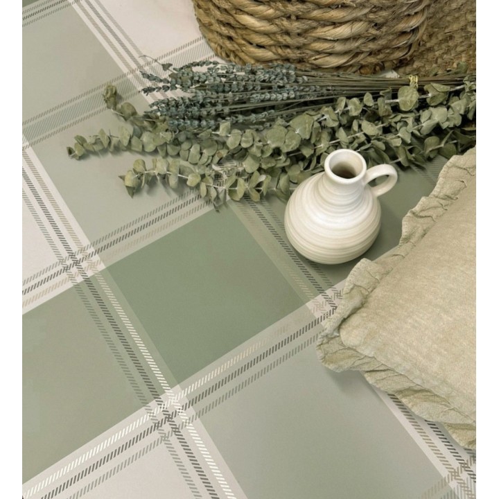 Papel pintado de cuadros escoceses en color verde - Hamilton Tartan 683365