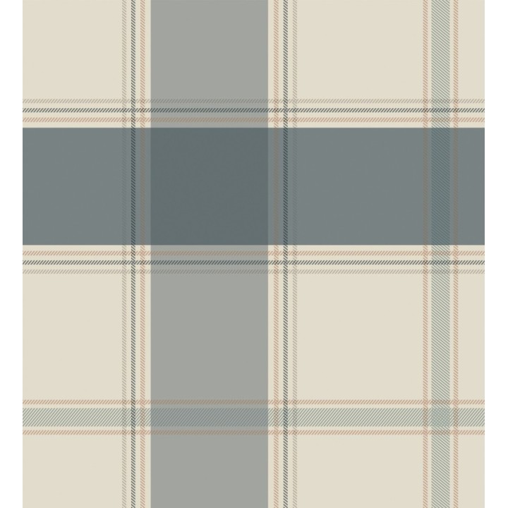 Papel pintado de cuadros escoceses en color azul - Hamilton Tartan 683366
