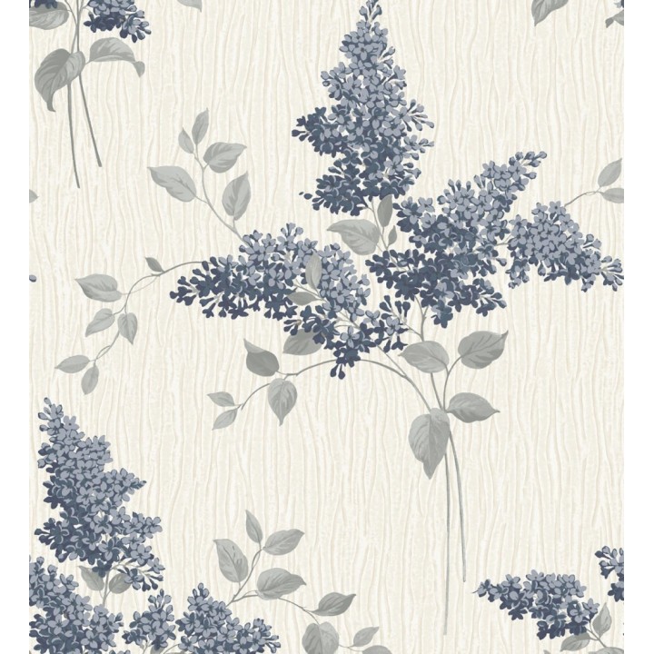 Papel pintado ramos de flores con fondo en relieve efecto textil - Blossom Cascade 683375