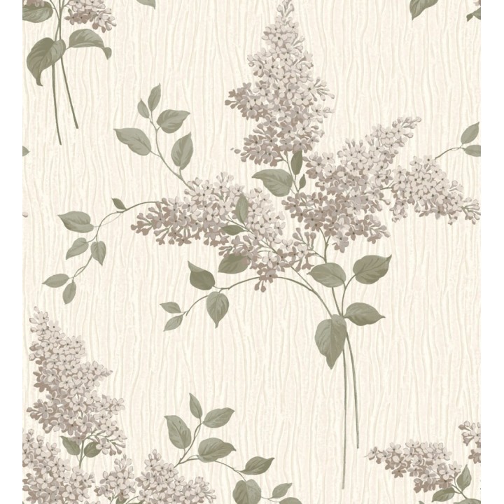 Papel pintado ramos de flores con fondo en relieve efecto textil - Blossom Cascade 683376