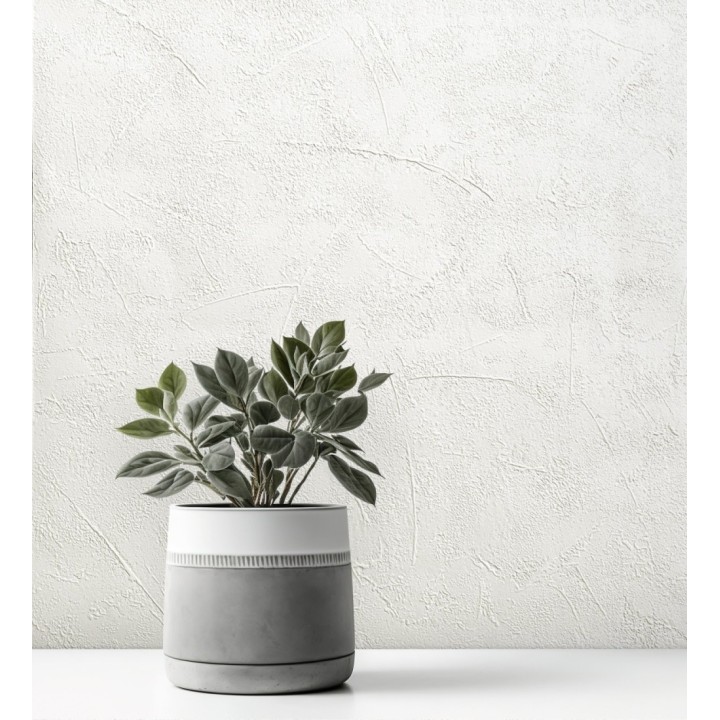 Papel pintado con acabado artesanal de yeso blanco repintable - Montclair Artisan 683383