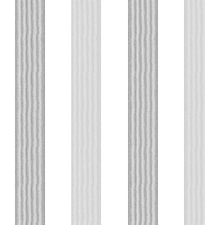 Papel pintado rayas modernas blanco y gris claro - Raya Messina 125856