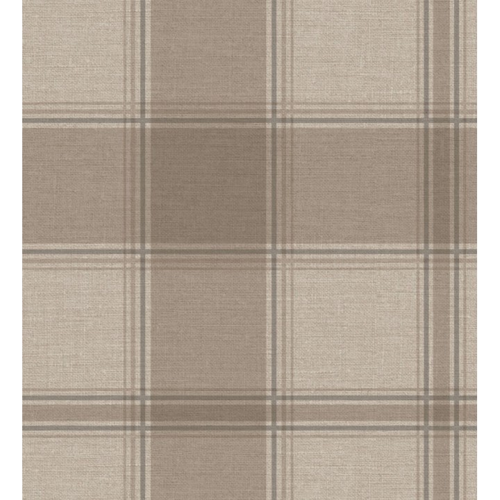 Papel pintado de cuadros escoceces en textura lino estilo natural - Scottish Harland 683400