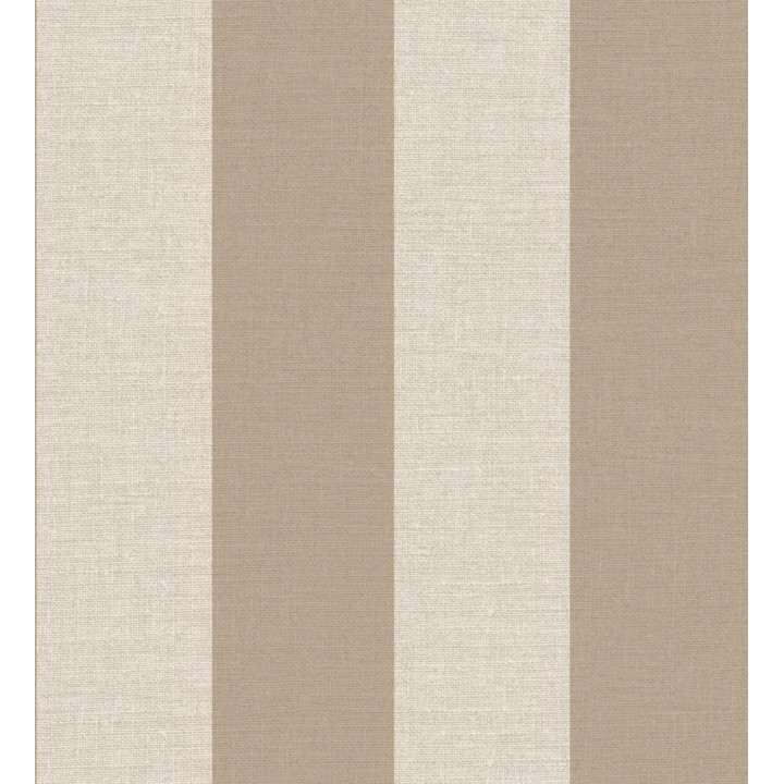 Papel pintado de rayas con textura lino estilo natural tonos ocre y beige - Harvest Stripe 683401